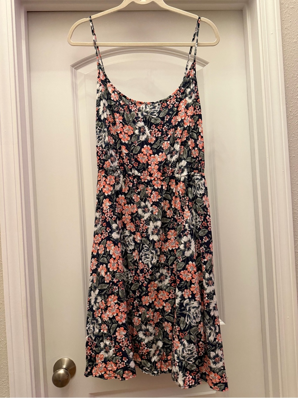 GAP Floral Mini Dress in Black, Coral & White